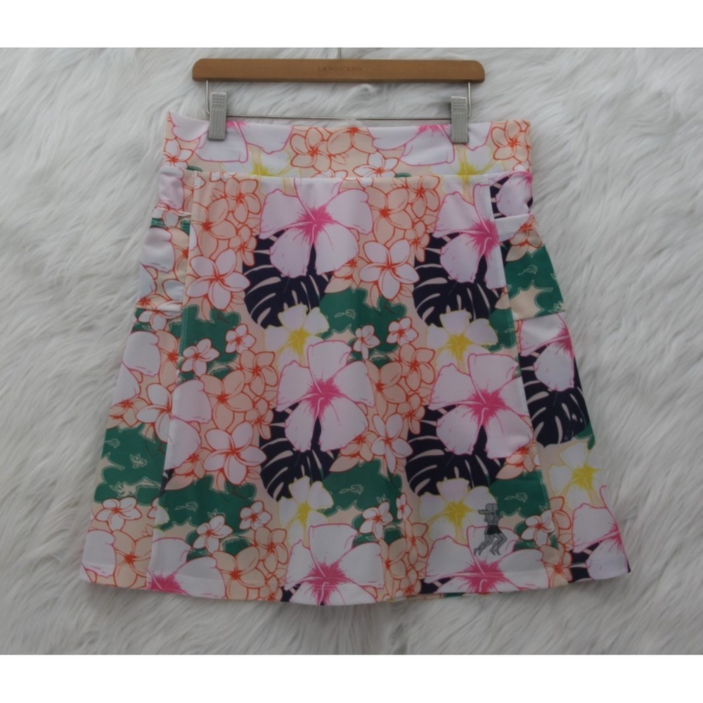 Runningskirts.com Skirt Lined Floral Pockets Super Duper Sweat Wicking Stretch M